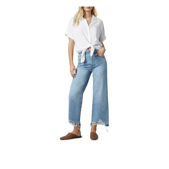 DL1961 Denim - Women's DL1961 Hepburn High Rise Wide Leg Blue Size 25 Jeans in Slate (25x25)